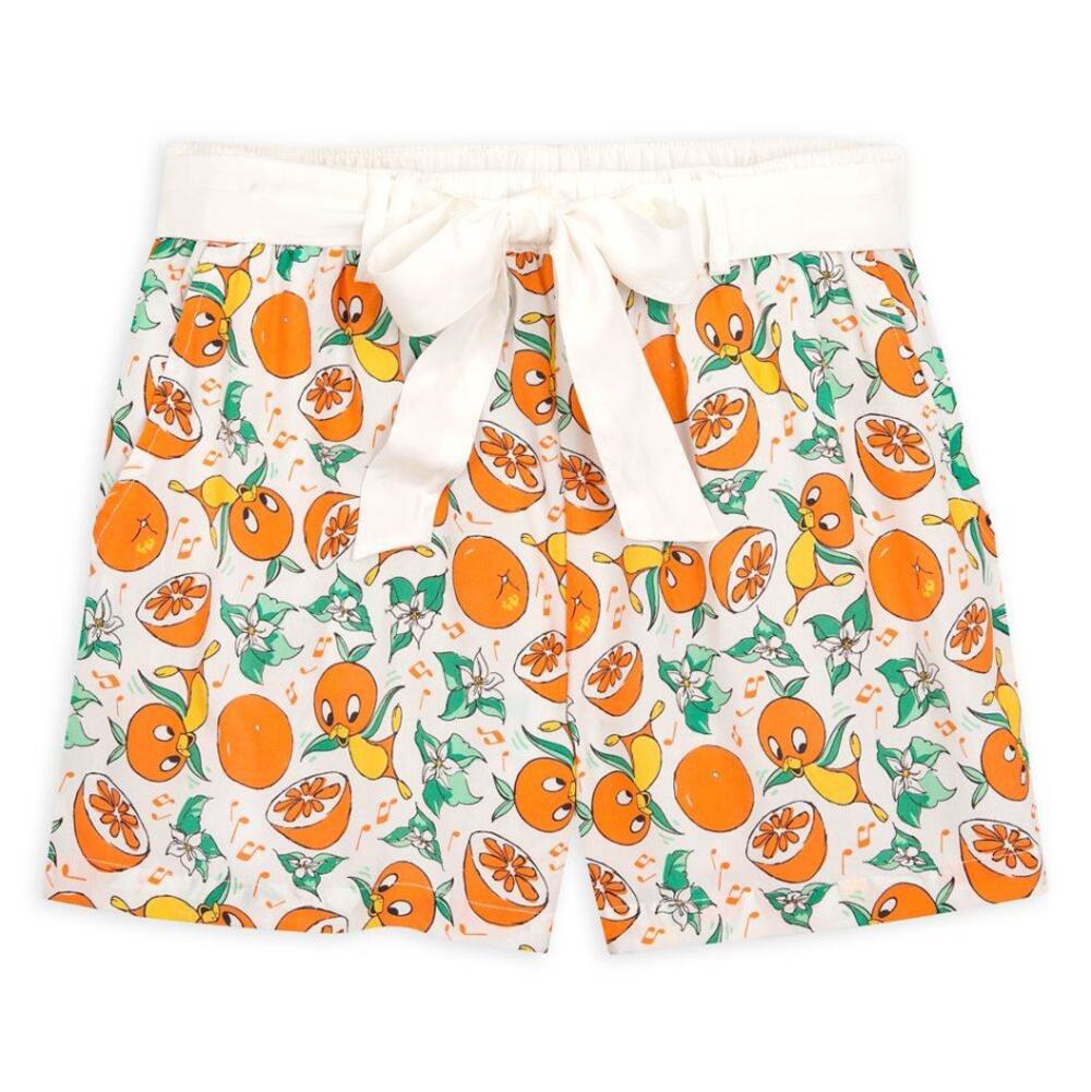 Disney World Vault Collection 50th Orange Bird Shorts Size 1X White Citrus EUC